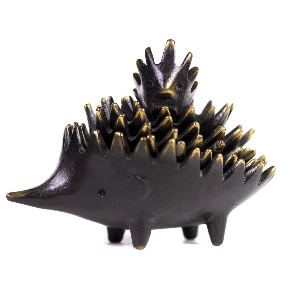 Vintage Walter Bosse Hedgehog Ashtray - Brass - Picture 4 of 12